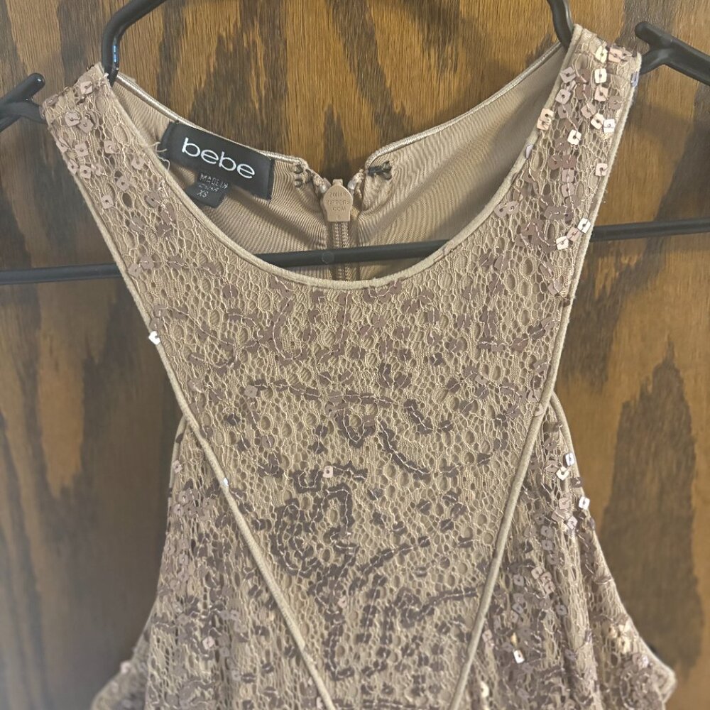 Beautiful Sequin Vintage Bebe Cocktail Dress
